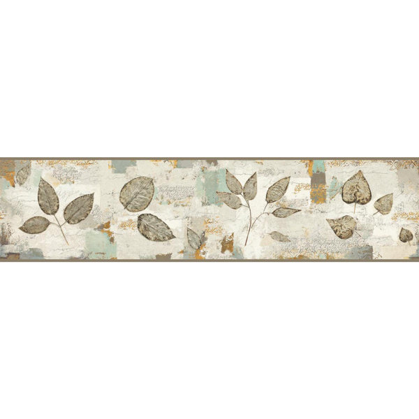 York Wallcoverings Border Portfolio II Pressed Leaves 15' x 6" Floral